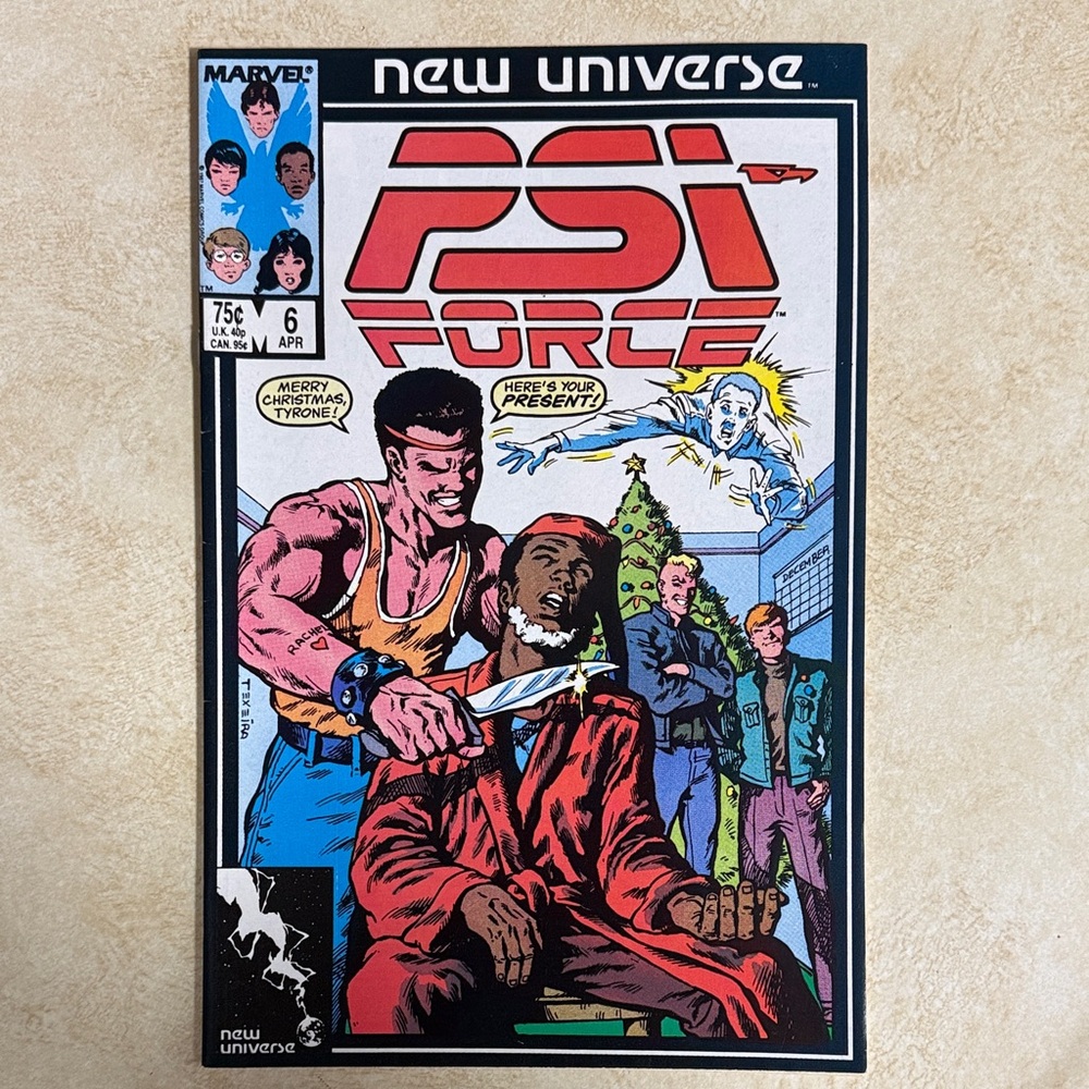 Marvel New Universe Psi-Force Comic with Red and Blue Cover